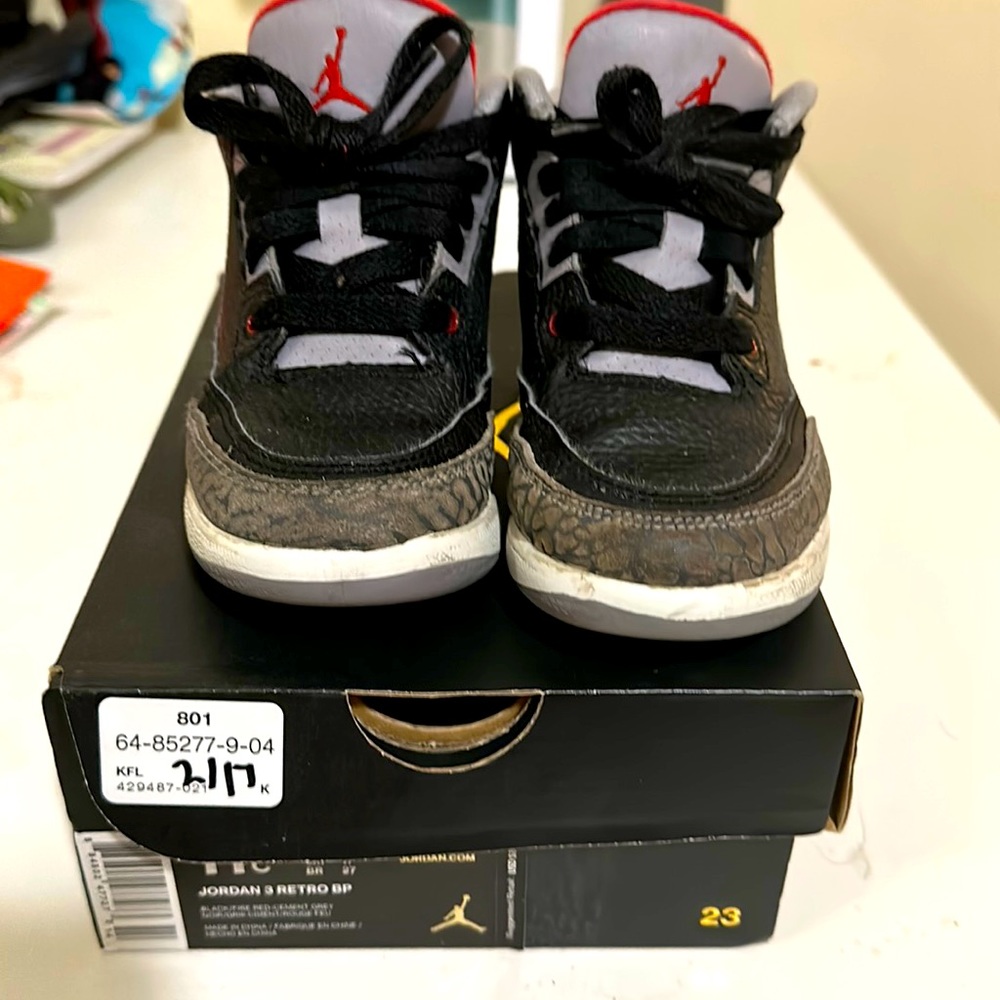 Jordan cement 3’s toddler size 11